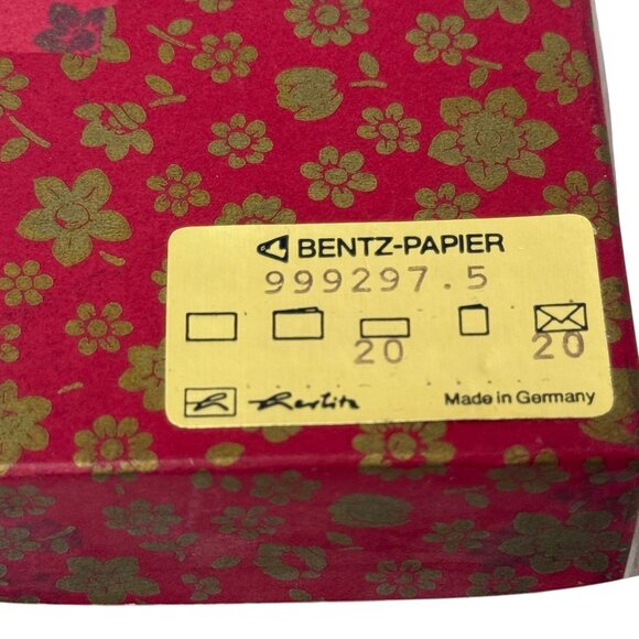 Vintage Bentz Stationery 19 Mini Cards and Red Print Lined Envelopes Germany - Picture 4 of 10